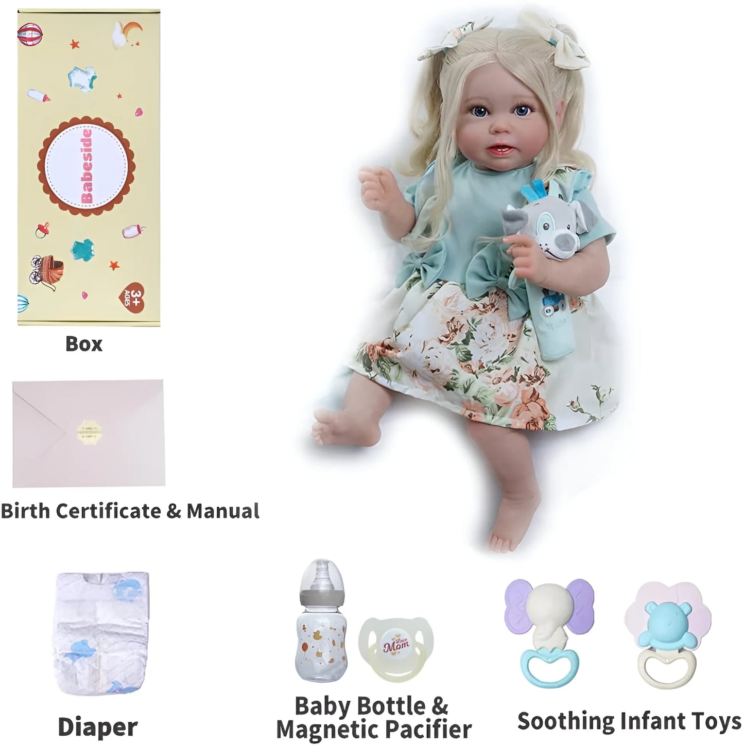 Lifelike Reborn Baby Dolls - 18'' Realistic Baby Dolls Soft Body Real Life Baby Dolls Girl with Gift Box for Kids Age