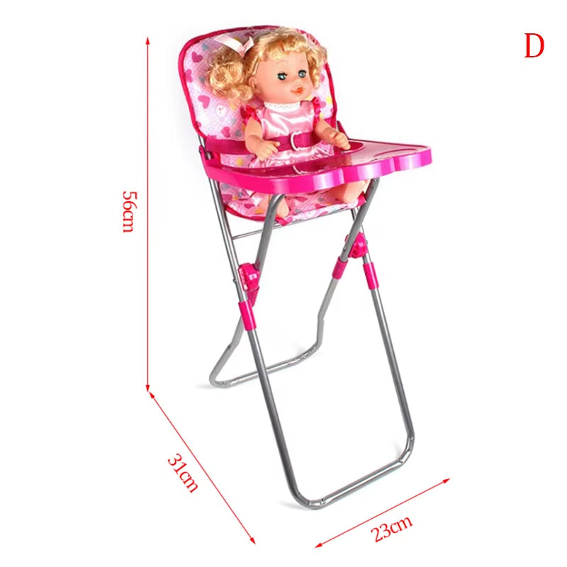 Doll House Accessories Rocking Chairs Swing Bed Dining Chair Baby Play House