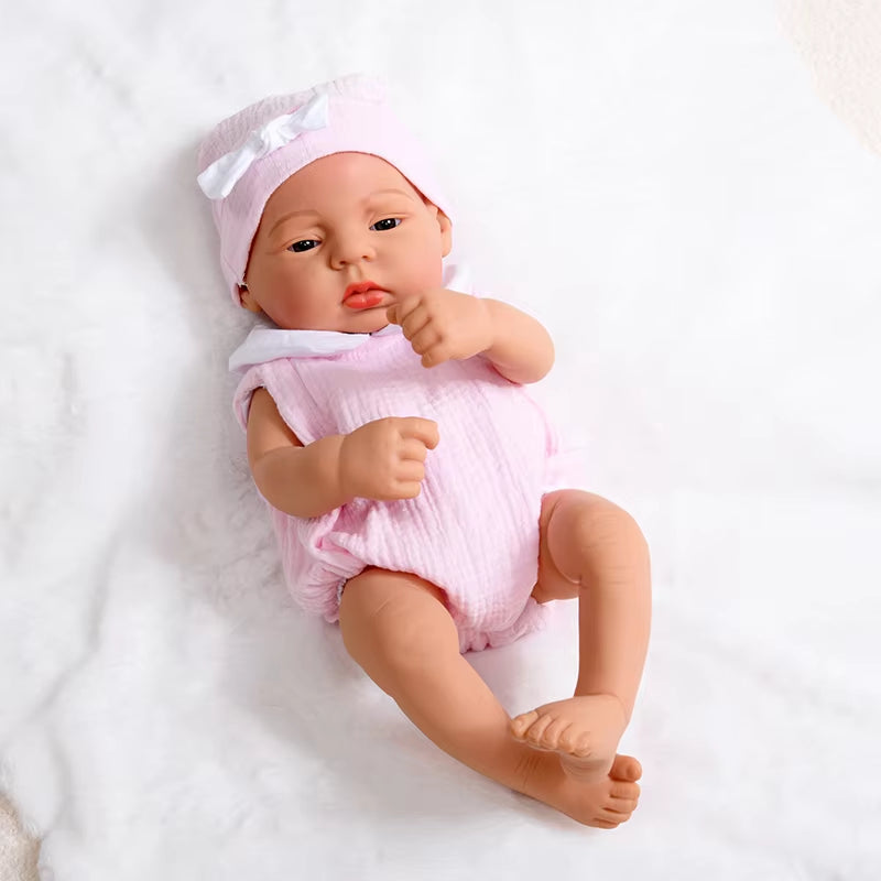 17Inch 45Cm Reborn Dolls Baby Dolls Toys Girl Lifelike Reborn Dolls Full Body Silicone Girl Doll Bebe Doll Toys Christmas Gifts