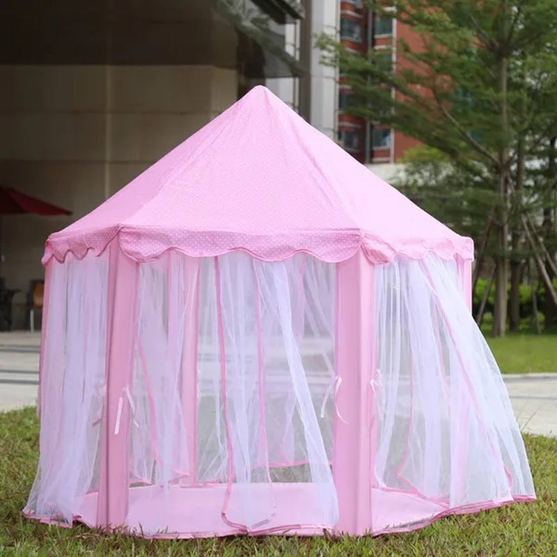 Folding Princess Castle Tent Kids Outdoor Funny Play House Canopy Tent