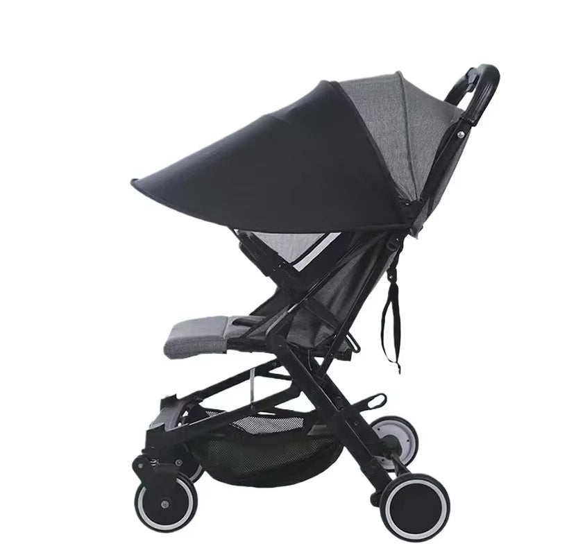 Stroller Sun Shade Black Universal Awning Sun Visor Canopy Cover Baby Windproof Umbrella Sunscreen Cover Stroller Accessories