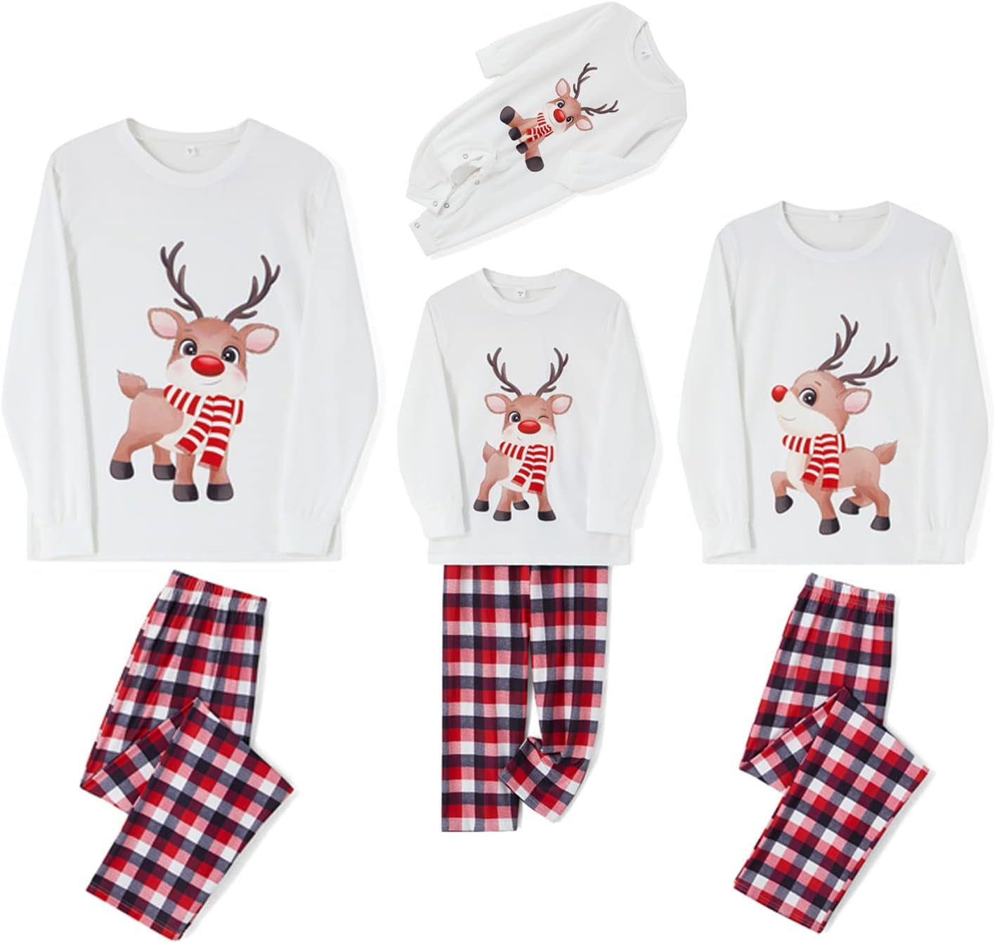 Family Christmas Pjs Matching Sets Baby Christmas Matching Jammies for Adults and Kids Holiday Xmas Sleepwear Set