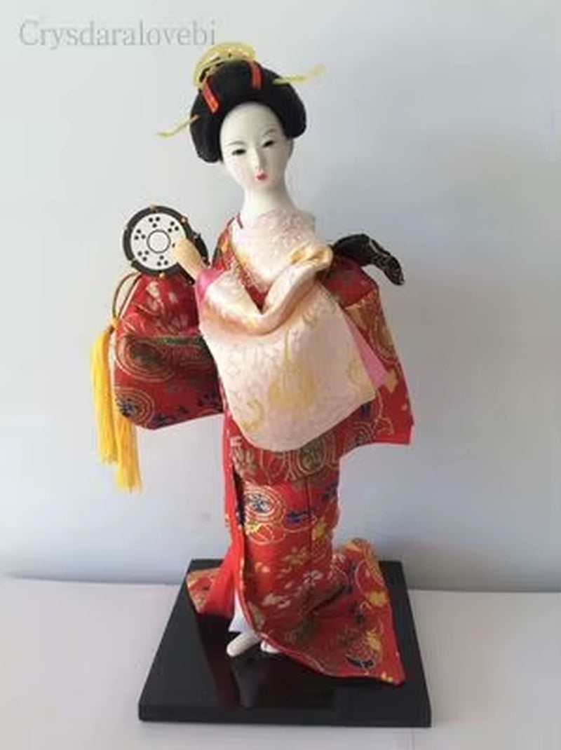 30Cm Kawaii Japanese Lovely Geisha Figurines Dolls with Beautiful Kimono New House Office Decoration Miniatures Birthday Gift