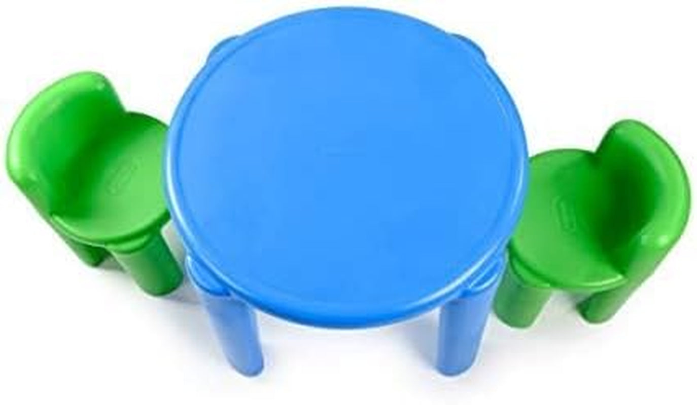 Bright 'N Bold Table & Chairs, Green/Blue, 24 X 24 X 18