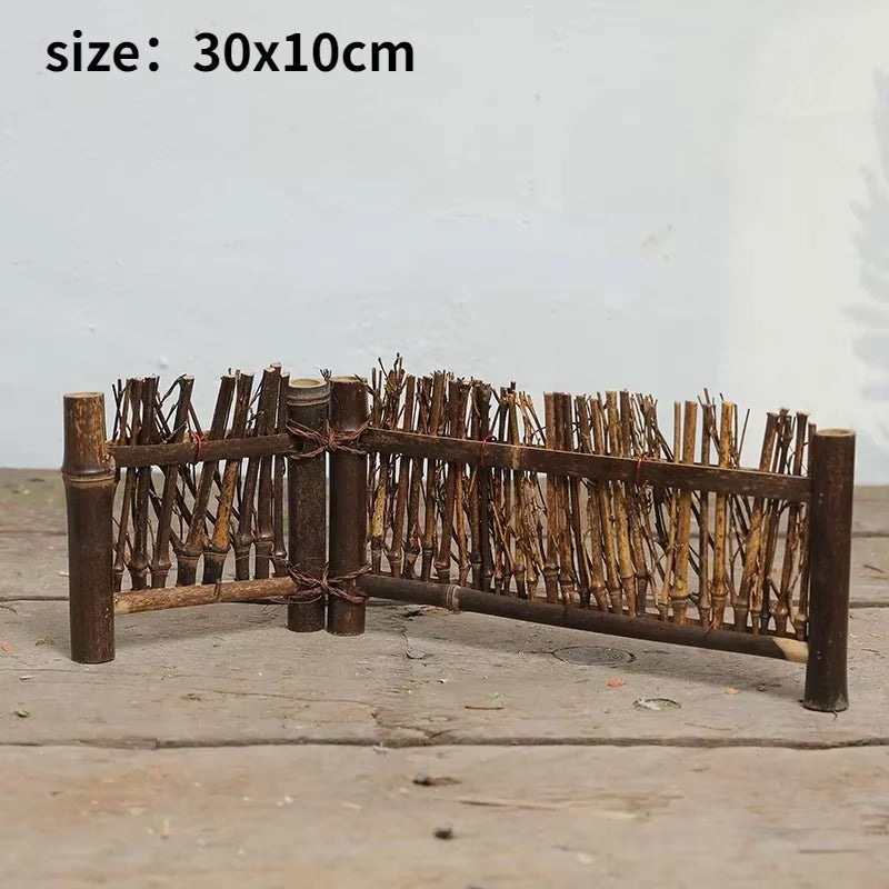 Doll House Mini Wooden Chicken House Mini Bonfire Miniature Manger Doll House Accessories Fairy Garden Yard Decoration