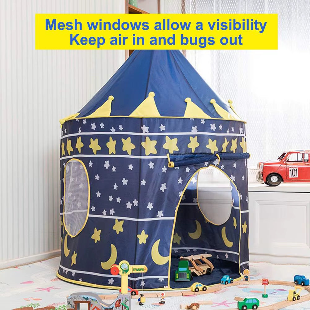 Dropshipping Kid Tent House Portable Castle Children Teepee Play Tent Ball Pool Camping Toy Birthday Christmas Outdoor Gift