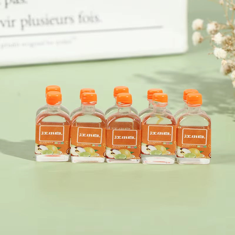 3/5/6/8/10Pcs 1/12 Dollhouse Miniature Resin Bottle Simulation Wine Bottle Beverage Bottle Model Dollhouse Accessories