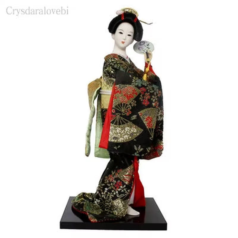 30Cm Kawaii Japanese Lovely Geisha Figurines Dolls with Beautiful Kimono New House Office Decoration Miniatures Birthday Gift