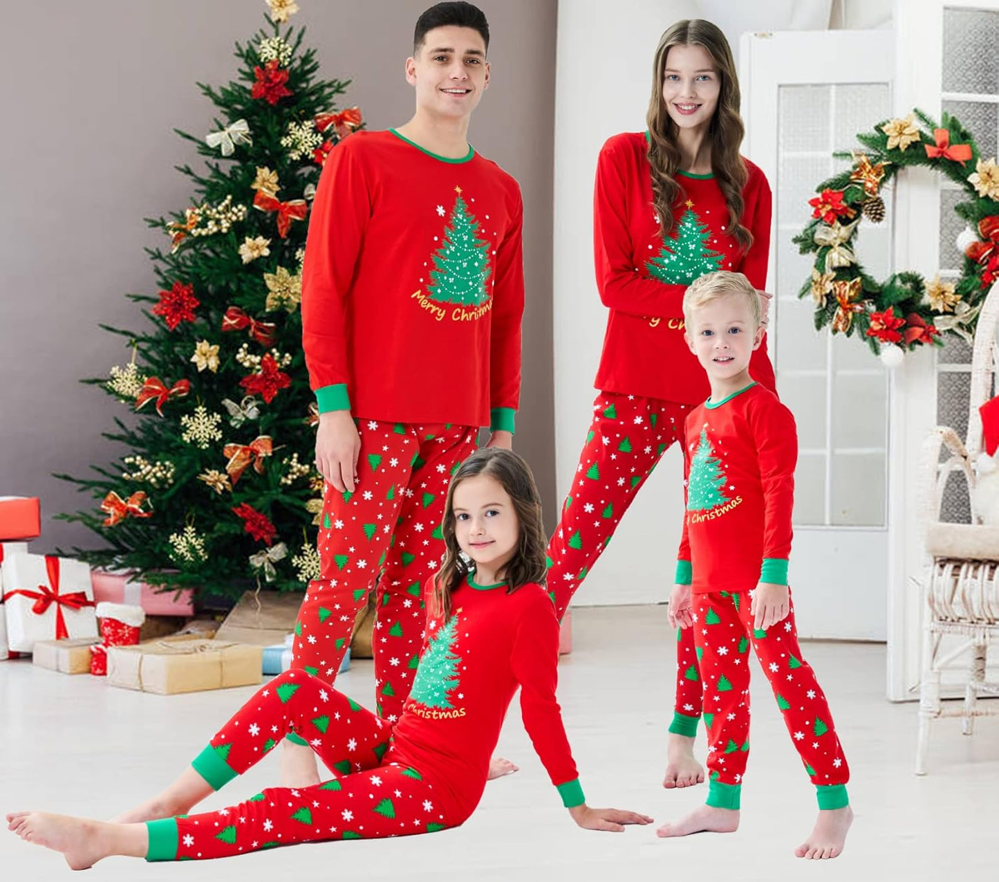 Family Matching Christmas Pjs Christmas Boys Girls Holiday Pajamas Kids Sleepwear