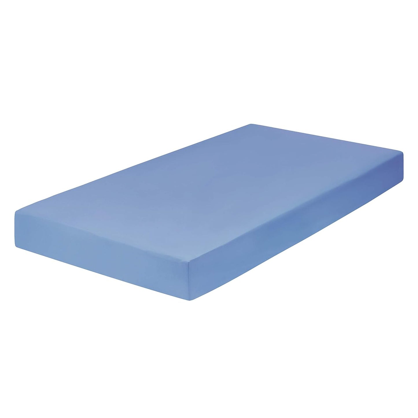 2 Pack Fitted Boys Crib Sheet, 100% Soft Breathable Sheet, Fits Standard Size Crib Mattress 28In X 52In, Nursery Sheet - Train/Light Blue