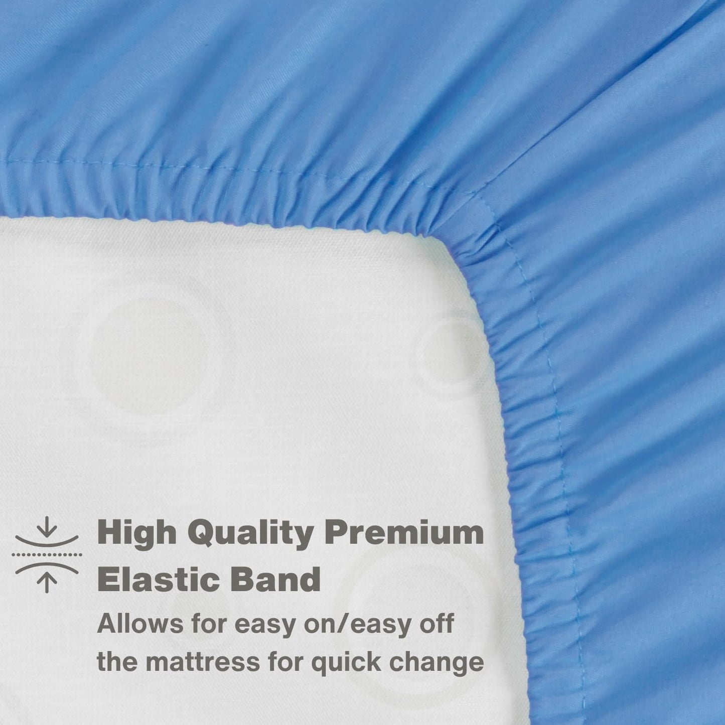 2 Pack Fitted Boys Crib Sheet, 100% Soft Breathable Sheet, Fits Standard Size Crib Mattress 28In X 52In, Nursery Sheet - Train/Light Blue