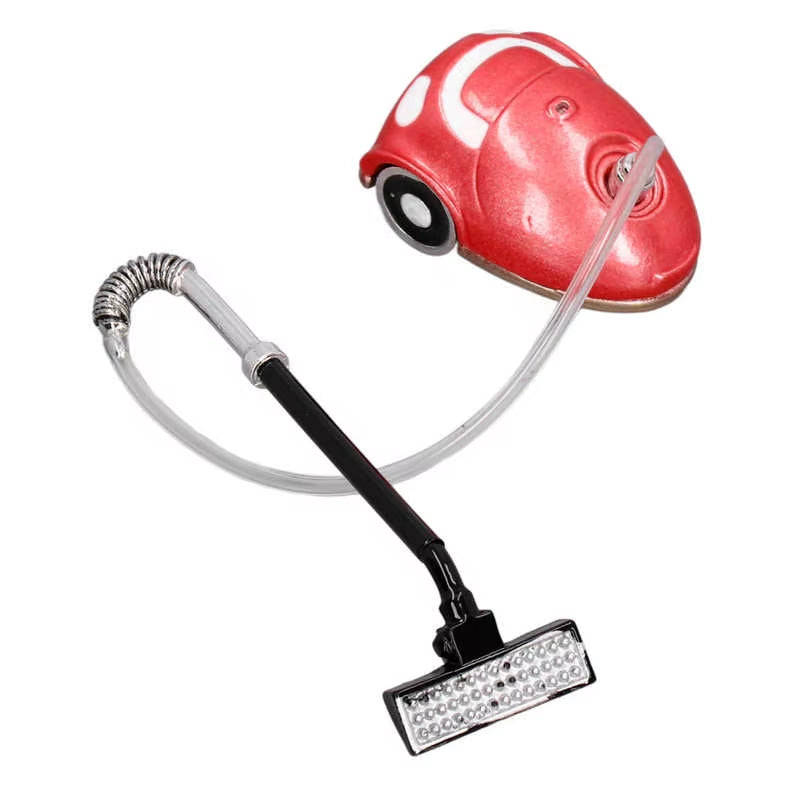 1:12 Dollhouse Vacuum Cleaner Children DIY Miniature Vacuum Cleaner Model Home Appliance Accessory Toy