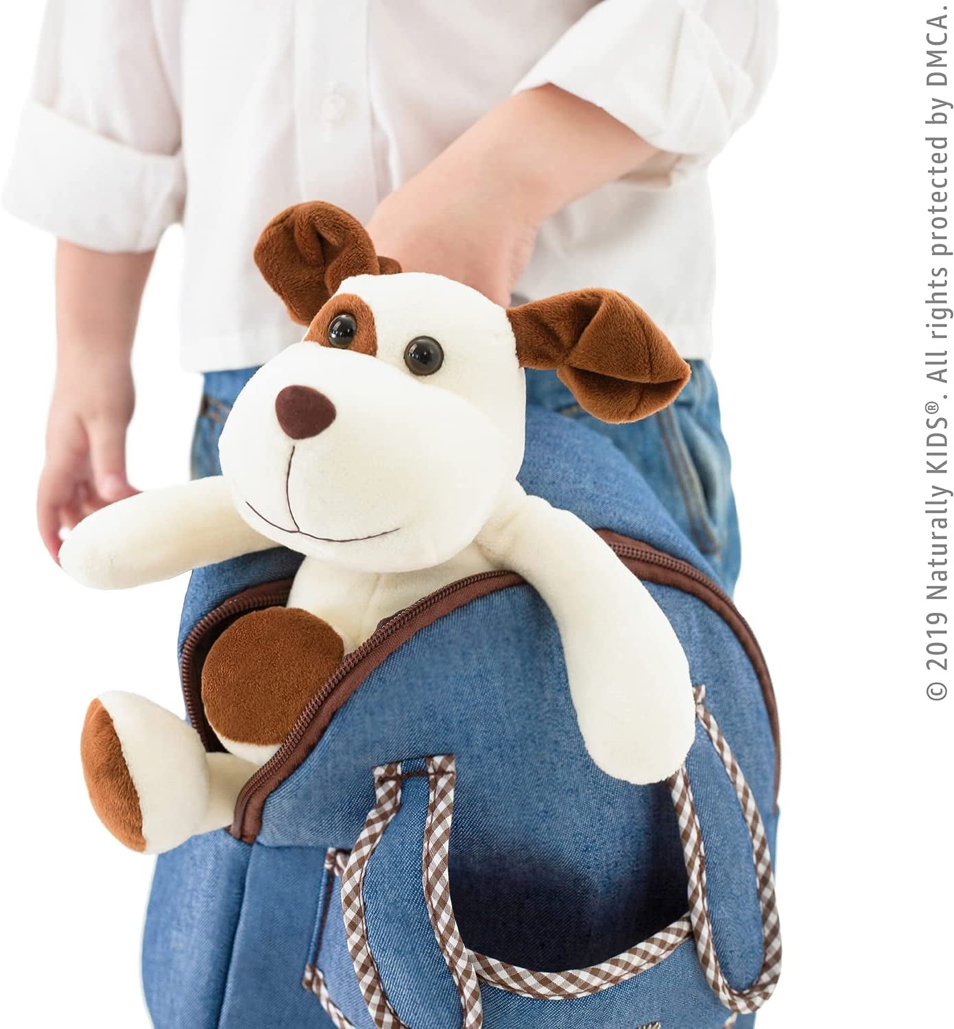 Dog Backpack, Dog Toys for Toddlers, Toddler Stuffed Animals Gifts for 2 3 4 5 Year Old Girl Boy