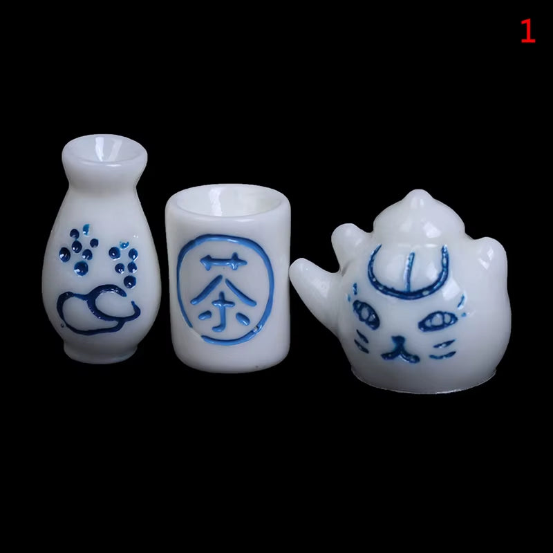 29 Styles Ceramic Cup Set Scale 1:12 Doll House Miniature Porcelain Tea Cup Set Tableware Kitchen Dollhouse Teapot DIY Toys