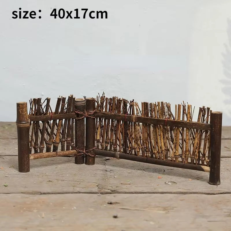 Doll House Mini Wooden Chicken House Mini Bonfire Miniature Manger Doll House Accessories Fairy Garden Yard Decoration