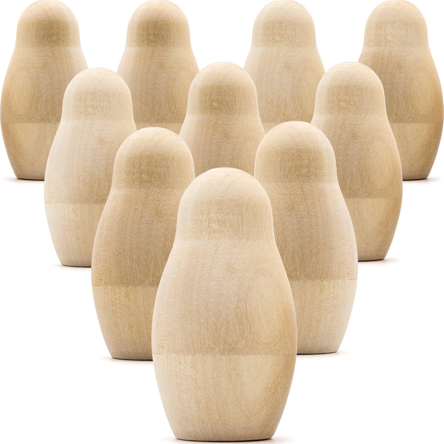Unfinished Nesting Dolls Lot of 20 Sets by 4 Pcs Matryoshka Dolls DIY Gift 80Pcs