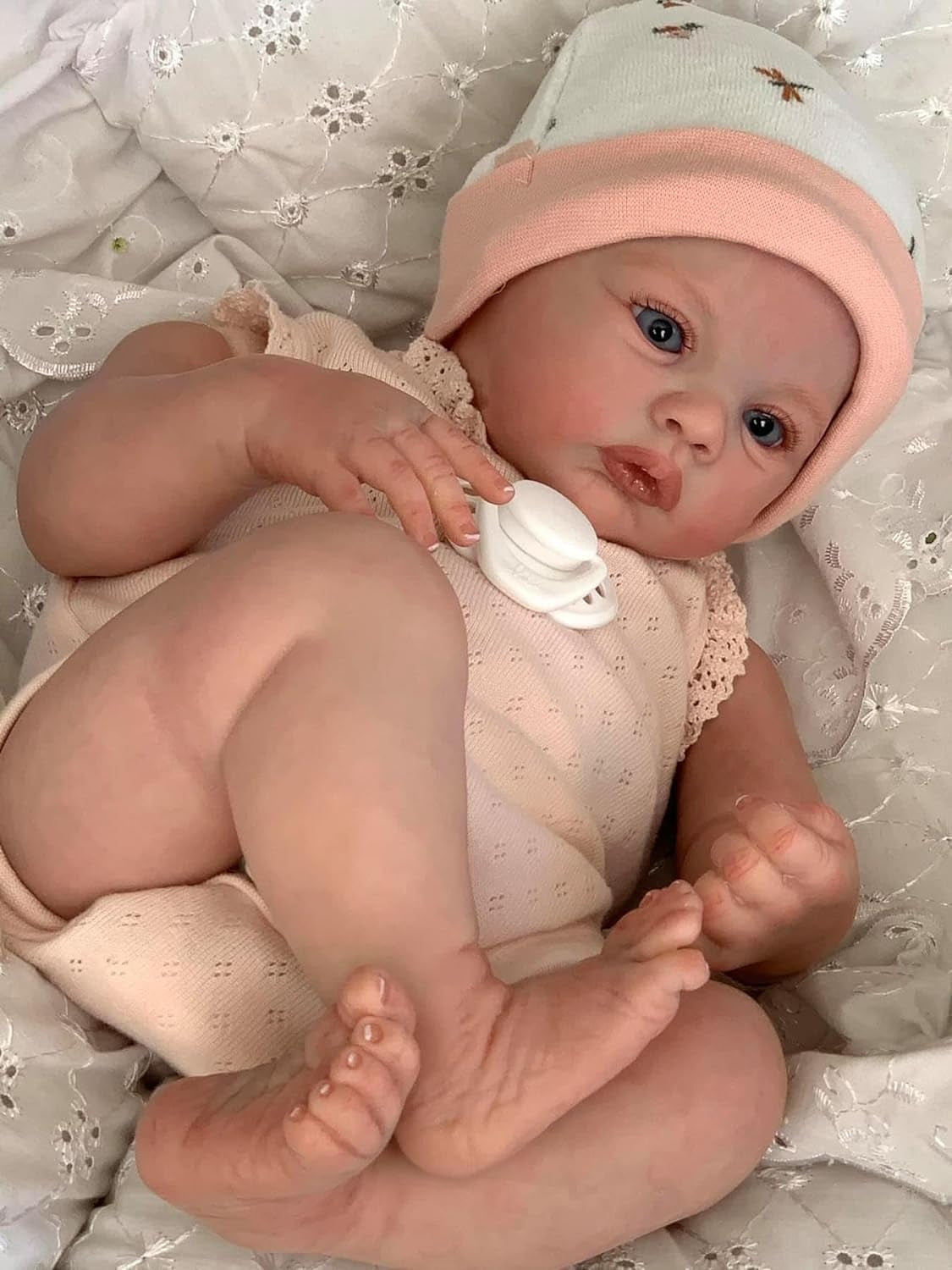 18 Inch Lifelike Reborn Baby Dolls Similar Silicone Full Body Vinyl Girl Realistic Newborn Baby Dolls That Look Real Anatomically Correct Washable Toy Xmas Gifts