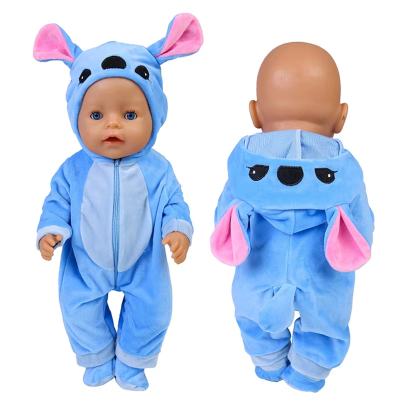 Doll Outfit for 17 Inch 43 Cm Dolls Unicorn Clothes for Baby Born Dolls 5PCS DIY Suit Dolls Accessories Baby Birthday Gift Toy