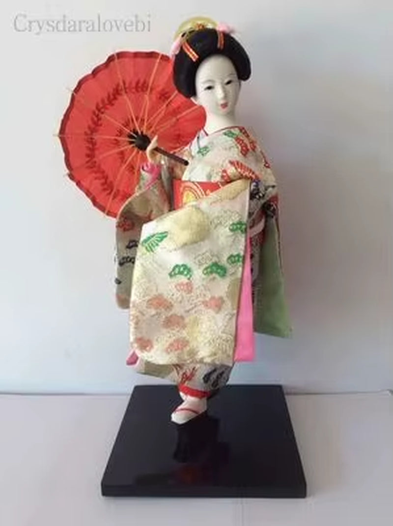 30Cm Kawaii Japanese Lovely Geisha Figurines Dolls with Beautiful Kimono New House Office Decoration Miniatures Birthday Gift
