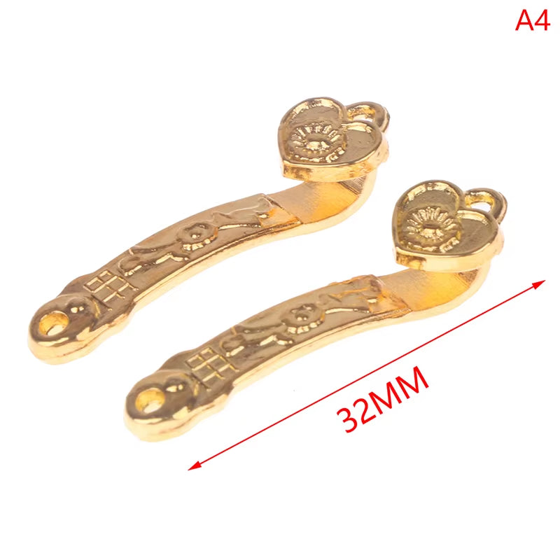 Doll House 1/2/10Pcs 1:12 Miniature Model Doll House Accessories Mini Ruyi Gold Ingot Gold Bar Copper Coin Model Decoration