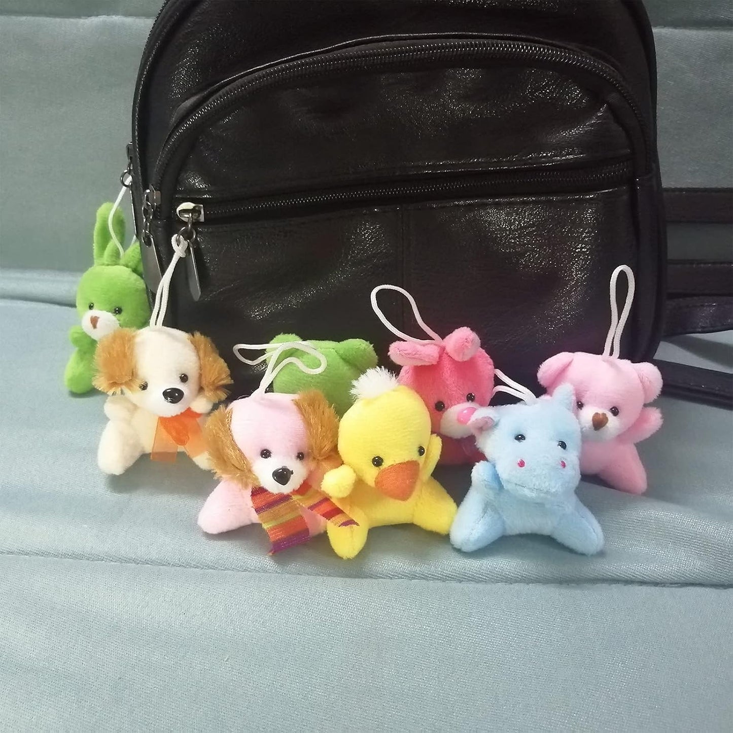 30 Pack Mini Plush Animals Toys Set, Small Plush Stuffed Animals Easter Gifts for 36 Months up Kids Classroom Easter Eggs Filled Easter Basket Stuffers for Classroom