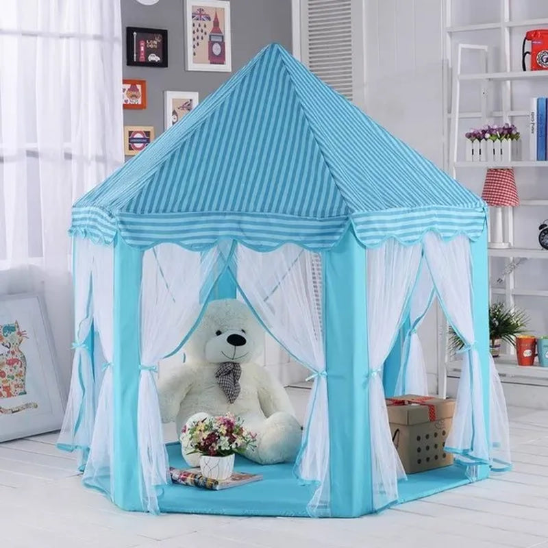 Folding Princess Castle Tent Kids Outdoor Funny Play House Canopy Tent