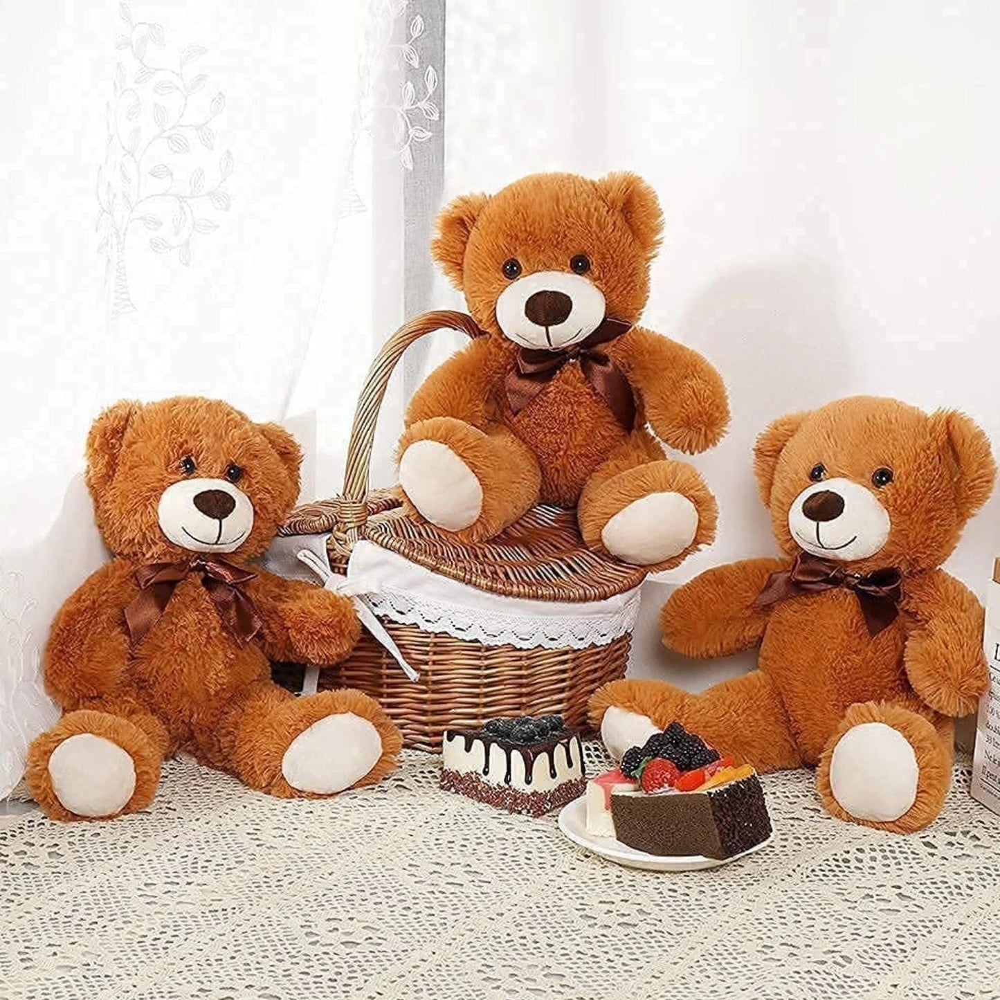 13.8" Small Teddy Bear Cute Bear Stuffed Animals 3 Pack