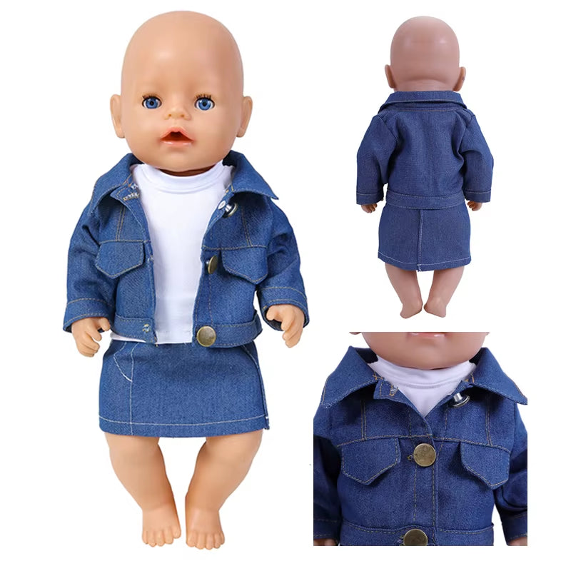 Doll Outfit for 17 Inch 43 Cm Dolls Unicorn Clothes for Baby Born Dolls 5PCS DIY Suit Dolls Accessories Baby Birthday Gift Toy