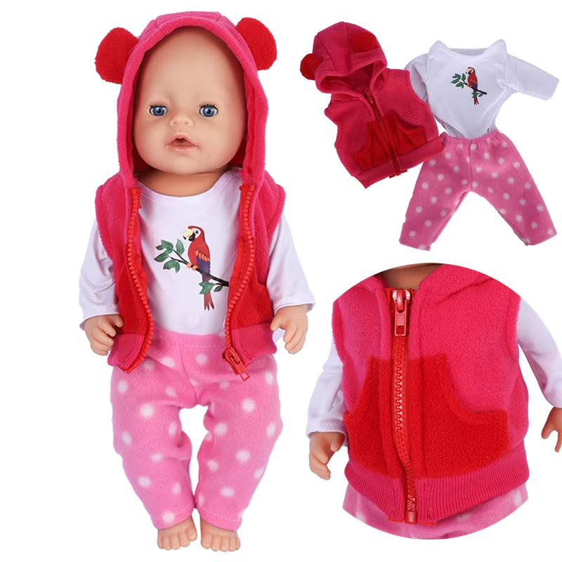 Doll Outfit for 17 Inch 43 Cm Dolls Unicorn Clothes for Baby Born Dolls 5PCS DIY Suit Dolls Accessories Baby Birthday Gift Toy