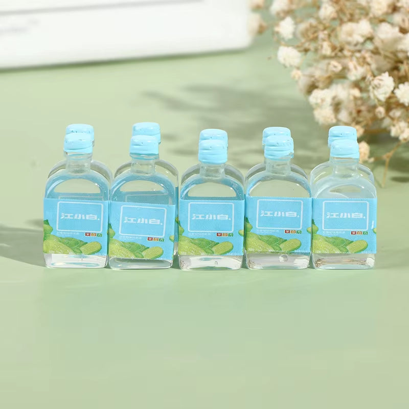 3/5/6/8/10Pcs 1/12 Dollhouse Miniature Resin Bottle Simulation Wine Bottle Beverage Bottle Model Dollhouse Accessories
