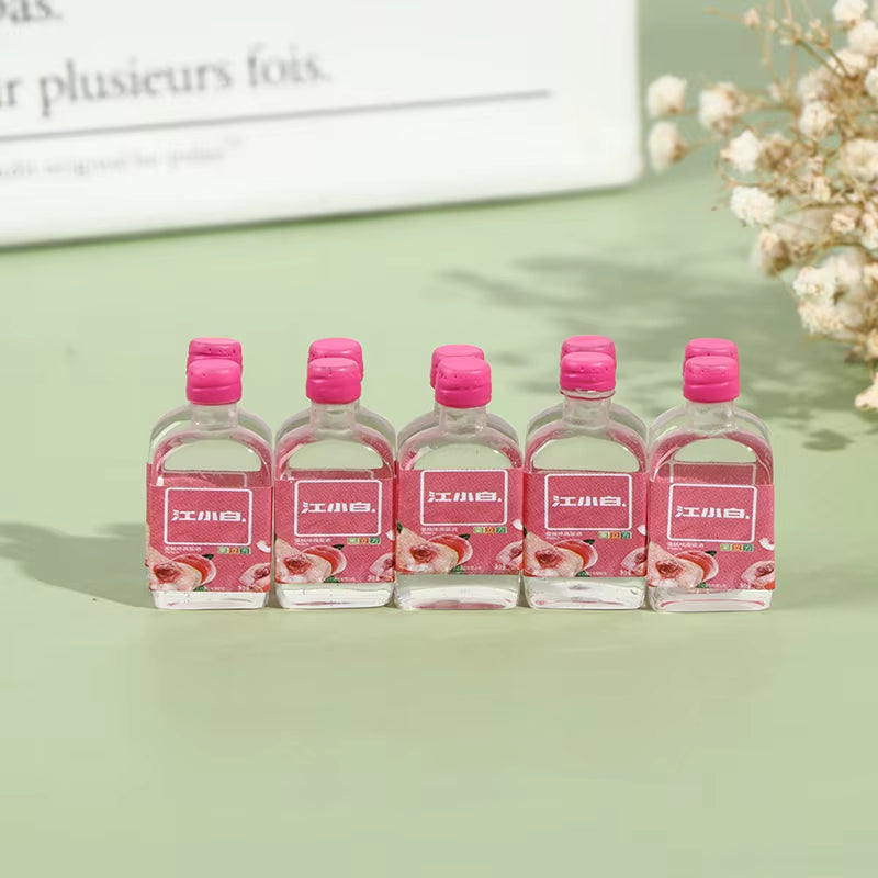 3/5/6/8/10Pcs 1/12 Dollhouse Miniature Resin Bottle Simulation Wine Bottle Beverage Bottle Model Dollhouse Accessories