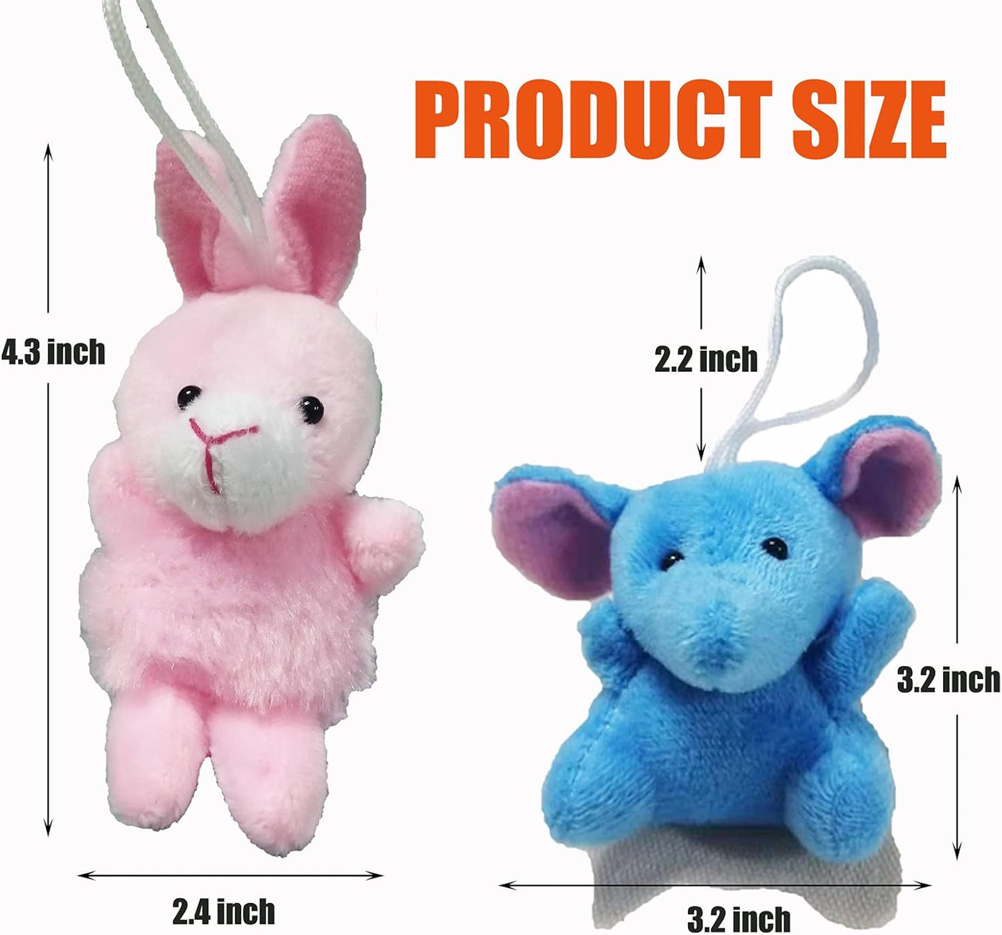 30 Pack Mini Plush Animals Toys Set, Small Plush Stuffed Animals Easter Gifts for 36 Months up Kids Classroom Easter Eggs Filled Easter Basket Stuffers for Classroom