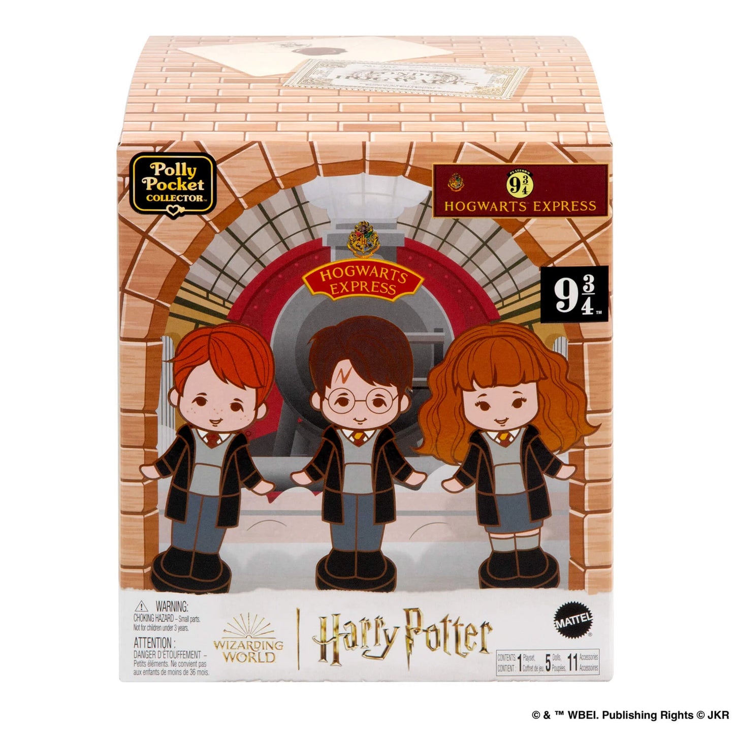Dolls and Playset, Collector Harry Potter Compact with 5 Dolls and 11 Accessories