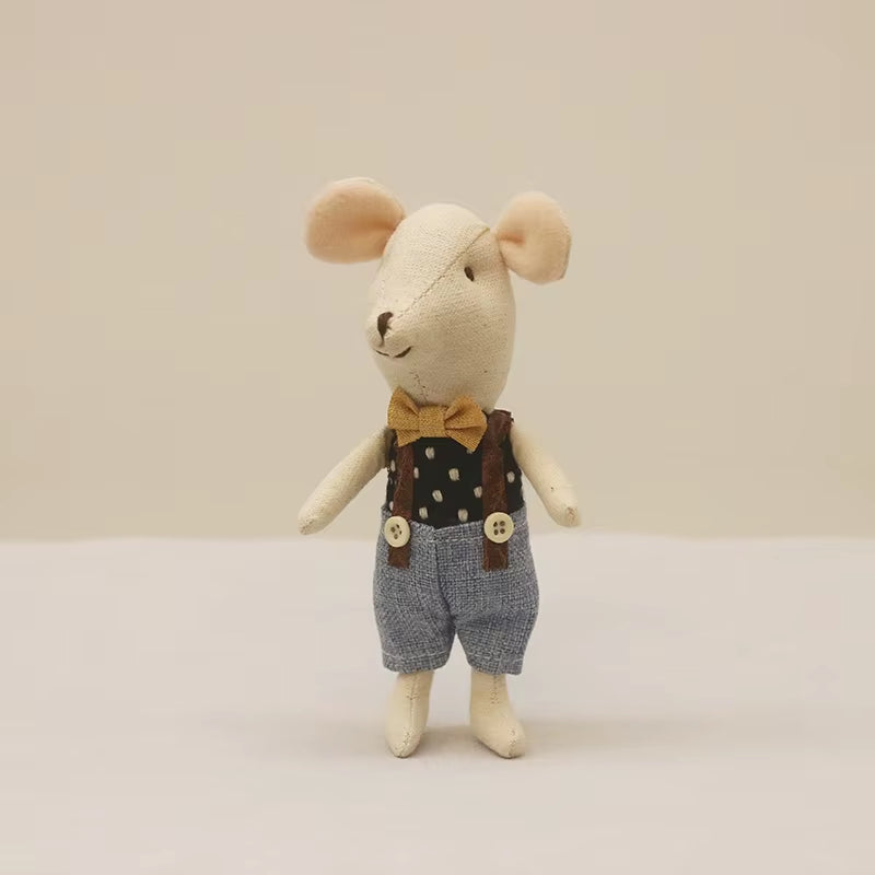Cute Stuffed Animals Mouse Dolls Family Dollhouse Mini Plush Christmas Birthday Gifts Little Mouse Plush Dolls