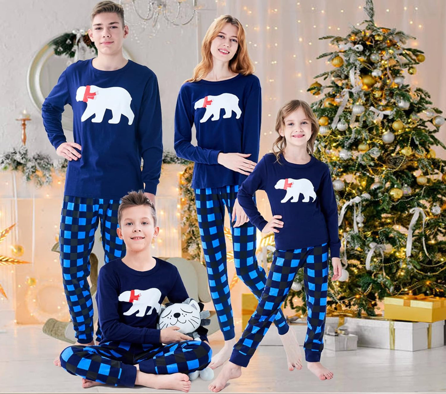 Family Matching Christmas Pjs Christmas Boys Girls Holiday Pajamas Kids Sleepwear