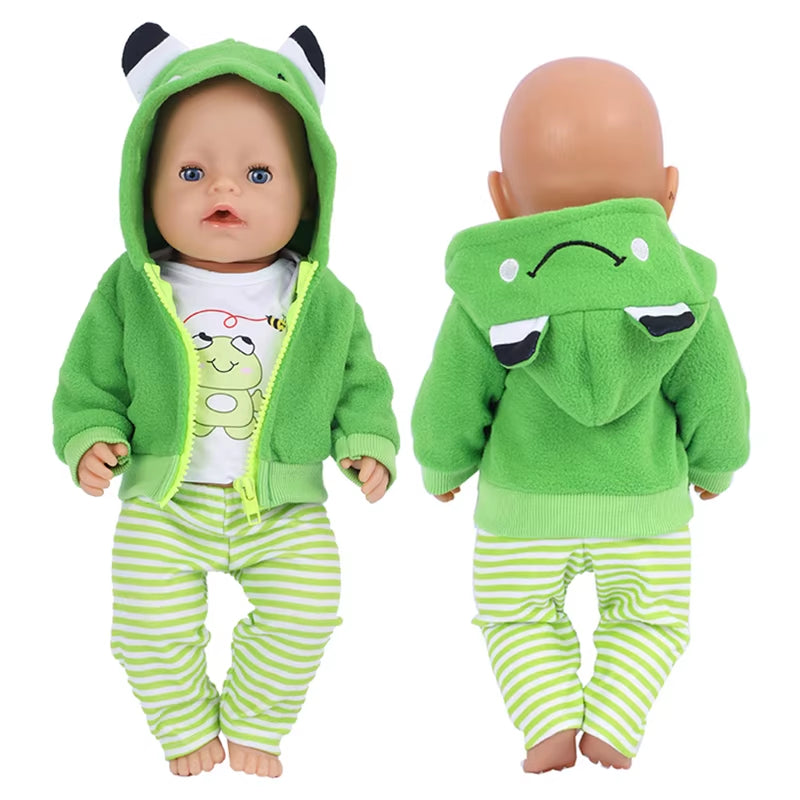 Doll Outfit for 17 Inch 43 Cm Dolls Unicorn Clothes for Baby Born Dolls 5PCS DIY Suit Dolls Accessories Baby Birthday Gift Toy