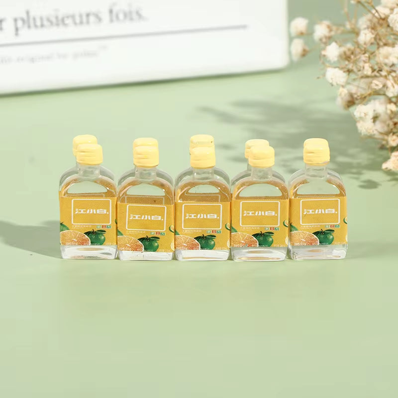 3/5/6/8/10Pcs 1/12 Dollhouse Miniature Resin Bottle Simulation Wine Bottle Beverage Bottle Model Dollhouse Accessories