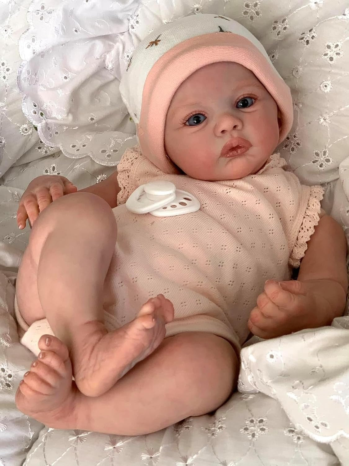 18 Inch Lifelike Reborn Baby Dolls Similar Silicone Full Body Vinyl Girl Realistic Newborn Baby Dolls That Look Real Anatomically Correct Washable Toy Xmas Gifts