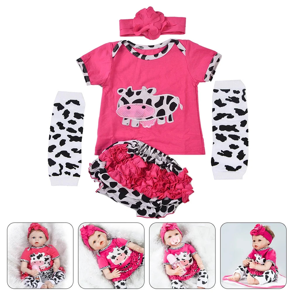 Reborn Doll Clothes 1 Set Reborn Baby Girl Dolls Clothes Girls Doll Outfits Dolls Matching Clothing