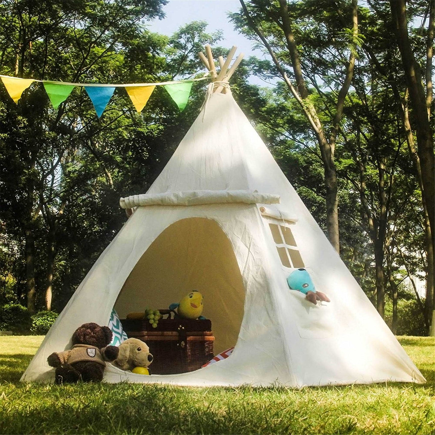 Children Playhouse Canvas Teepee Kids Play House