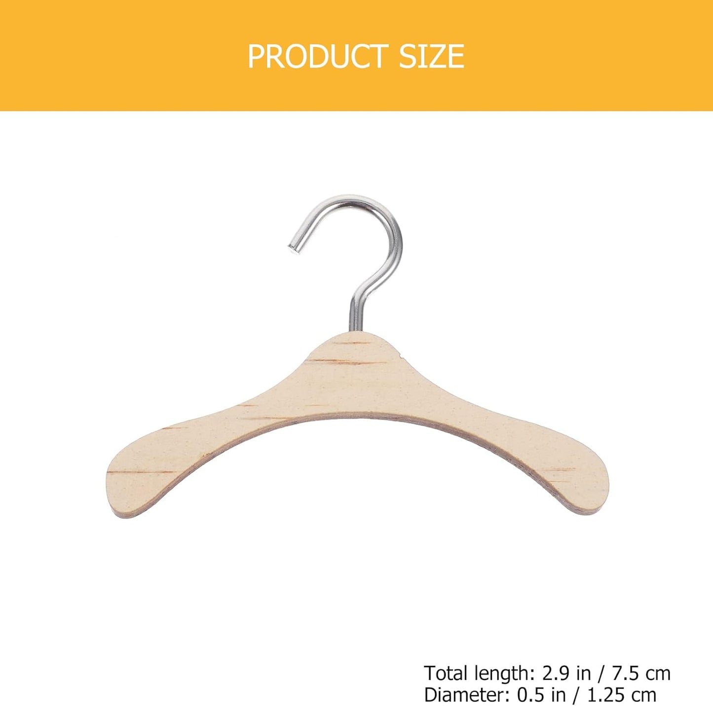 10Pcs Dolls Accessory Hanger Bjd Dolls Hanger Doll Wooden Clothes Hanger Wooden Hanger