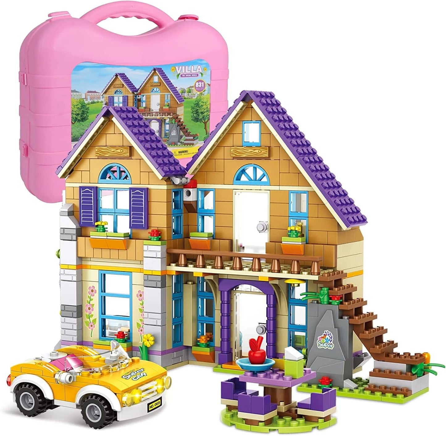 Friends House Building Blocks, Vacation Villa Blocks for Boys Girls Ages 6-12 (712 Pieces)