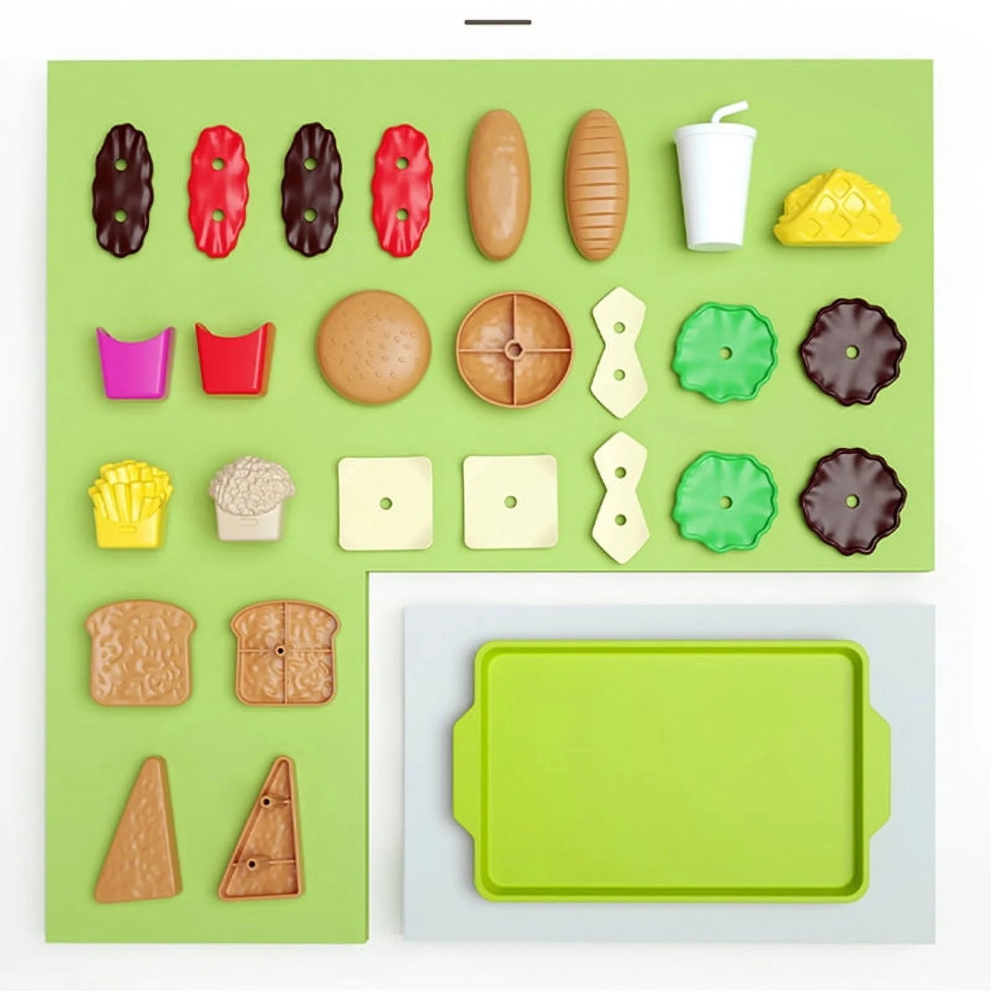 Toys Set Play House Kitchen Sandwich Fries Burger Children'S Toy DIY Fast Food