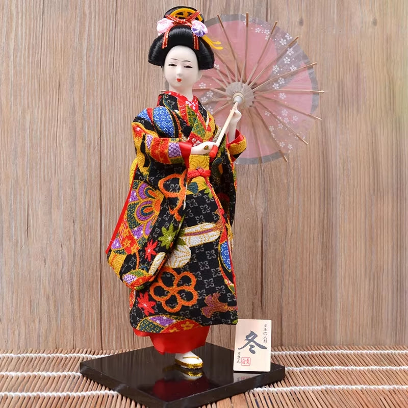 30Cm Traditional Japanese Geisha Figurines Statues Japanese Kimonos Dolls Ornaments Home Restaurant Desktop Decoration Gifts