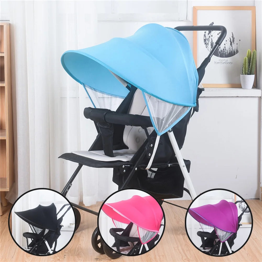 Baby Stroller Sun Shade Buggy Stroller Parasol Canopy Cover Awning Anti-Uv Toddlers Stroller Canopy Sun Shade