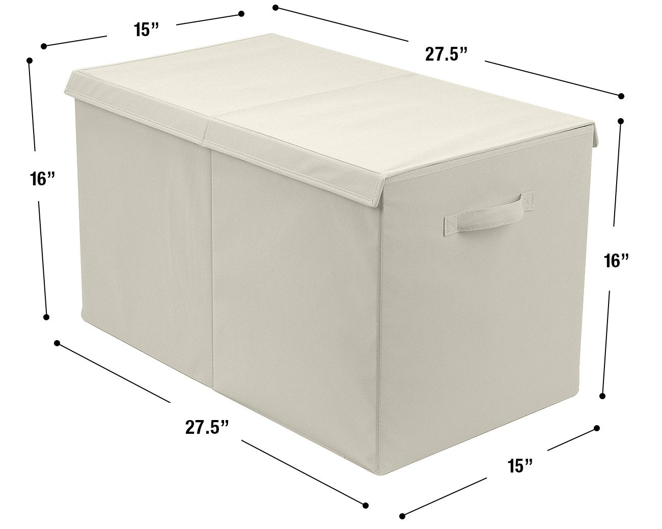 Toy Chest with Flip-Top Lid, Kids Collapsible Storage for Nursery, Playroom, Closet, Home Organization, Large (Pattern - Chevron Gray)