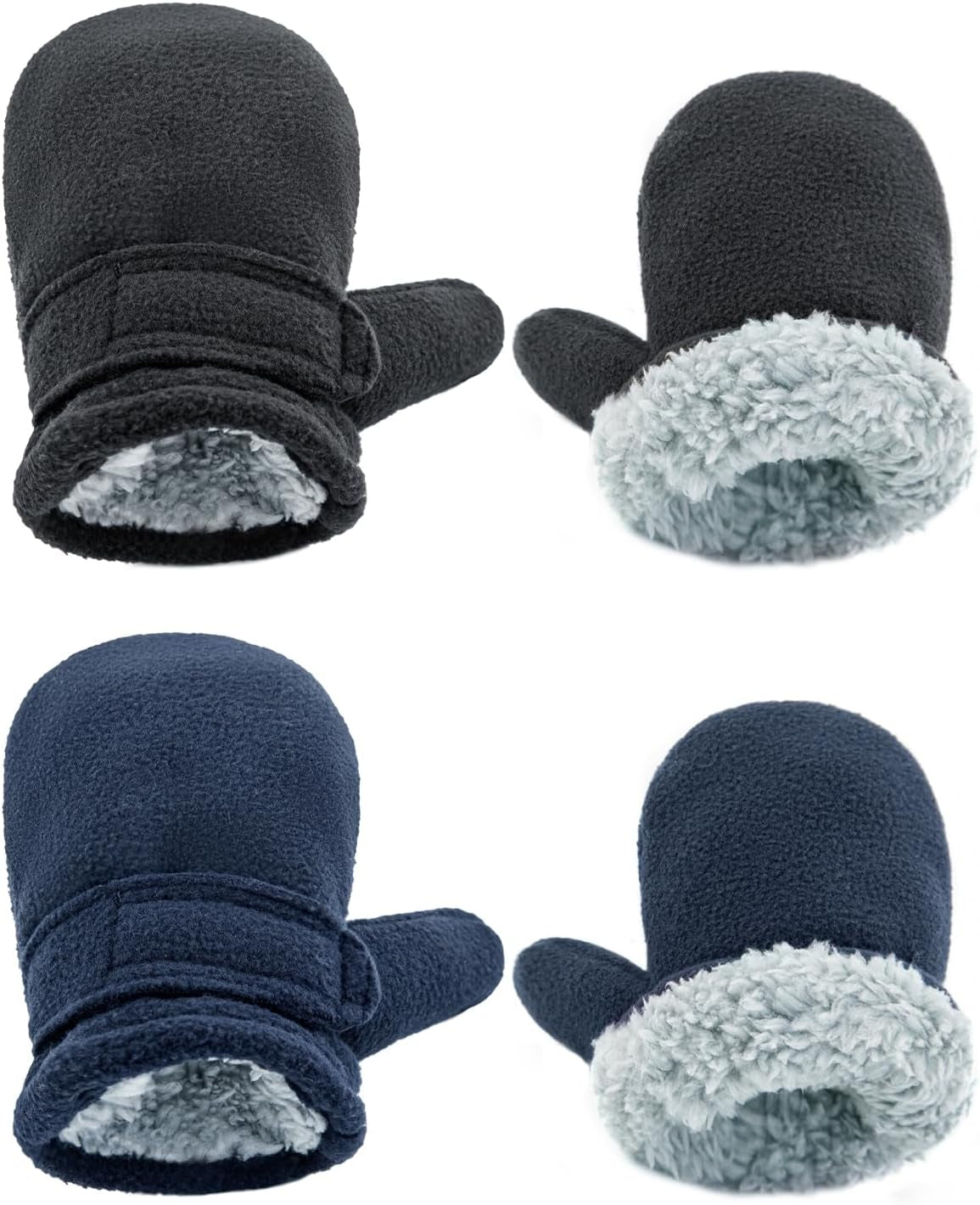 Baby Toddler Winter Mittens Girls Warm Fleece Lined Gloves Kids Sherpa Lined Mittens for Boys