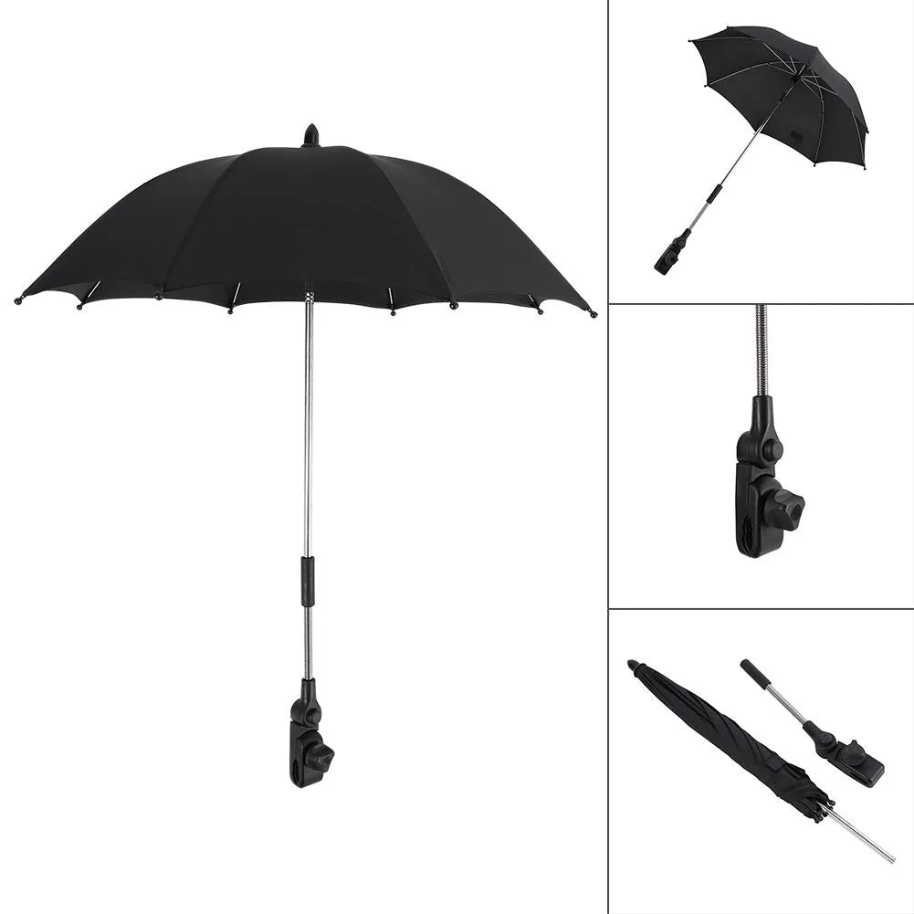 Baby Strollers Umbrella,Baby Stroller Wheelchair Pushchair Pram UV Rays Sun Rain Parasol Umbrella + Clip by