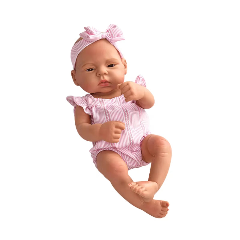 17Inch 45Cm Reborn Dolls Baby Dolls Toys Girl Lifelike Reborn Dolls Full Body Silicone Girl Doll Bebe Doll Toys Christmas Gifts