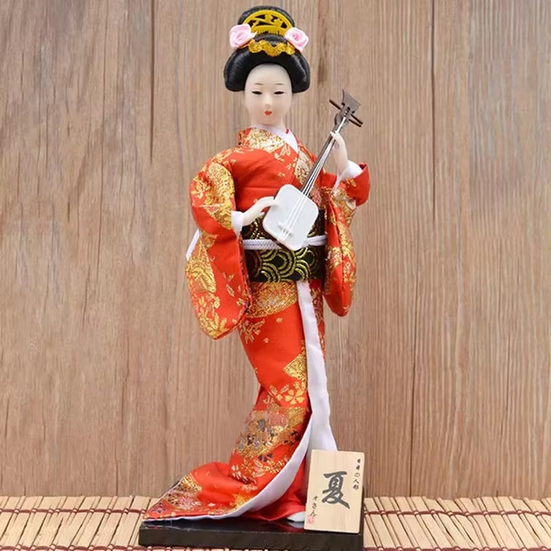 30Cm Traditional Japanese Geisha Figurines Statues Japanese Kimonos Dolls Ornaments Home Restaurant Desktop Decoration Gifts